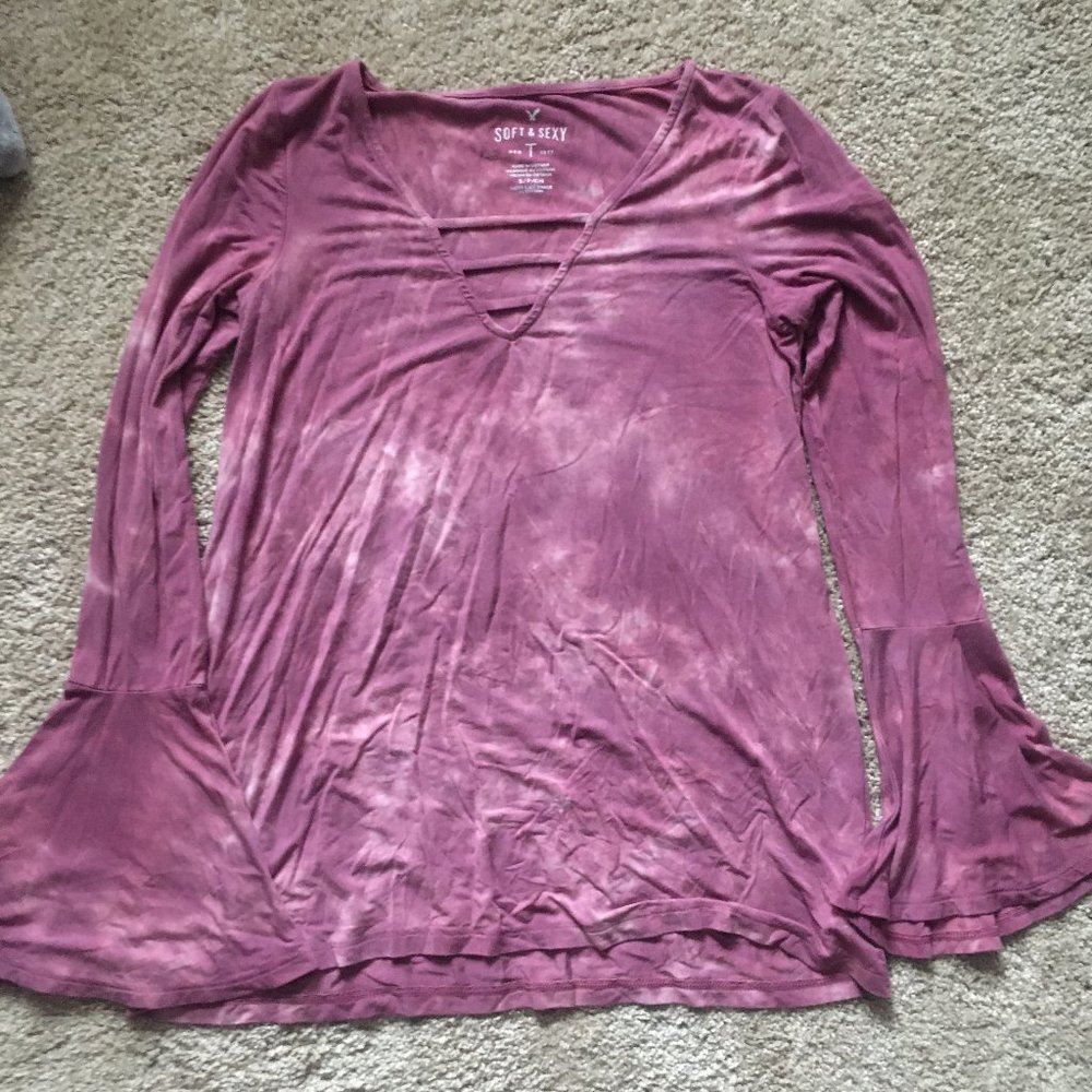 American Eagle Bell-sleeve top